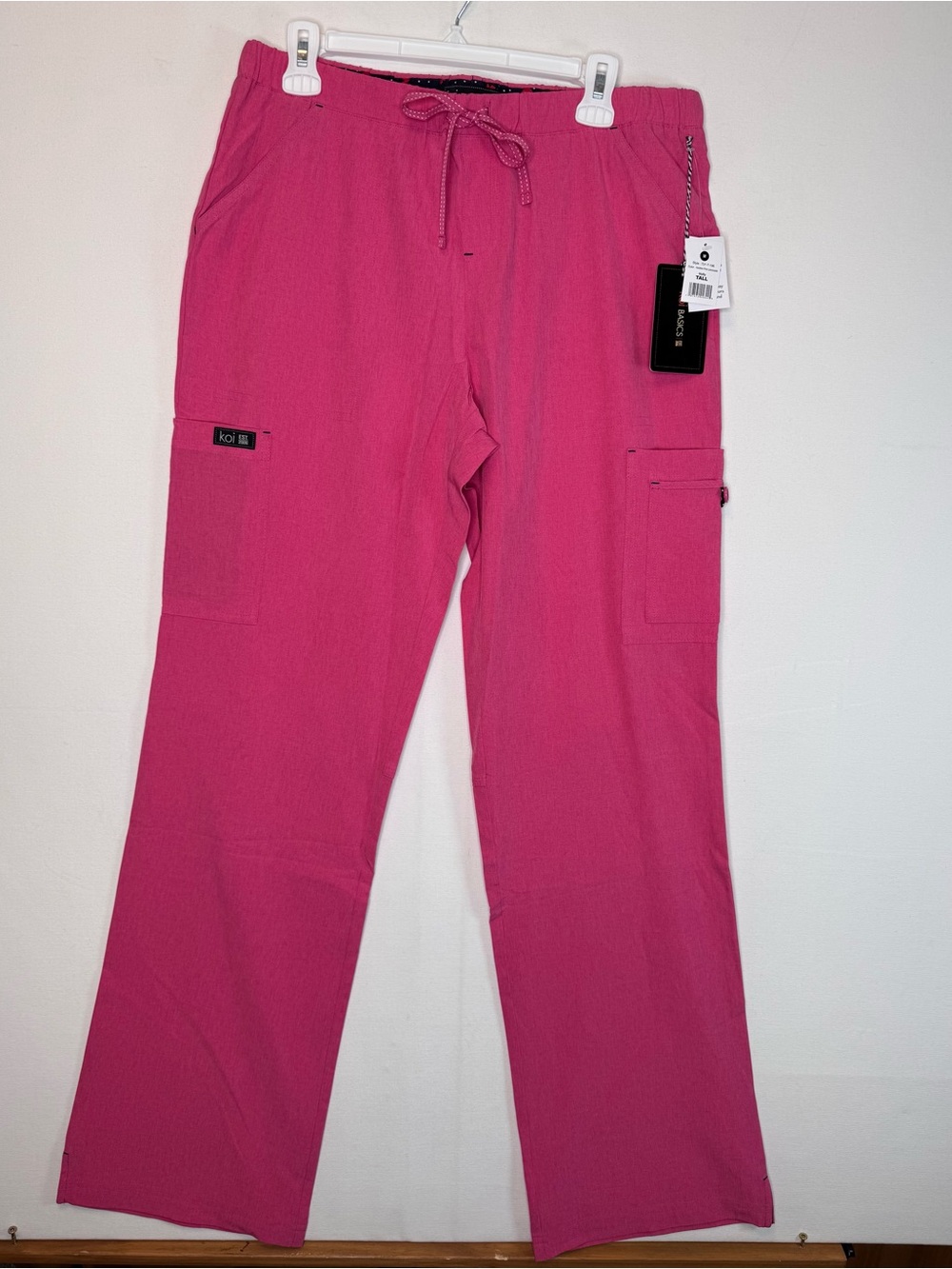 Koi Basics NWT Holly Scrub Pants Heathered Pink Lemonade Sz M Tall medical work